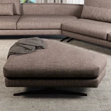 Pouf Trapezio in tessuto con base in metallo di Febal Casa