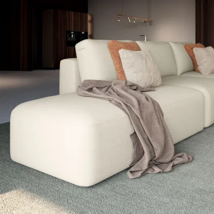 Pouf Tribeca in tessuto imbottito di Febal Casa