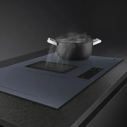 Piano Cottura Induzione con cappa integrata di Smeg