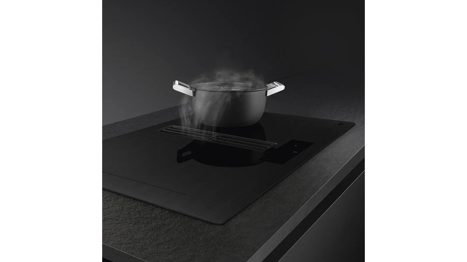 Piano Cottura Induzione con cappa integrata di Smeg