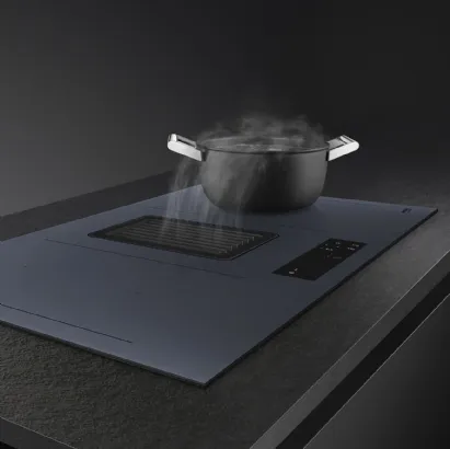 Piano Cottura Induzione con cappa integrata di Smeg