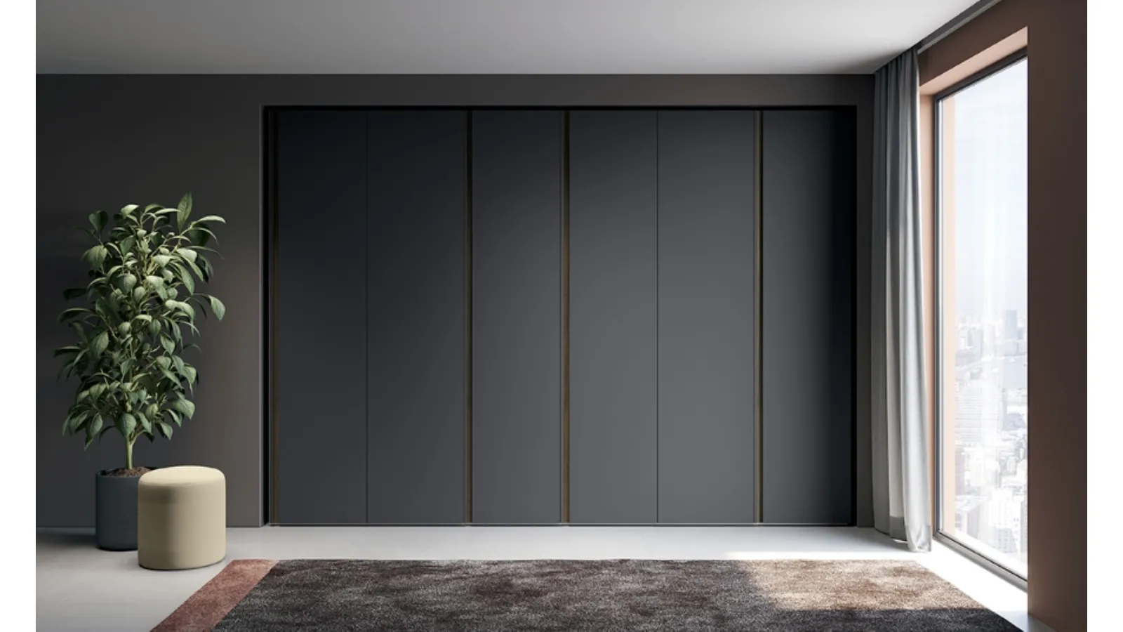 Armadio con ante battenti Lewitt Plus di Febal Casa