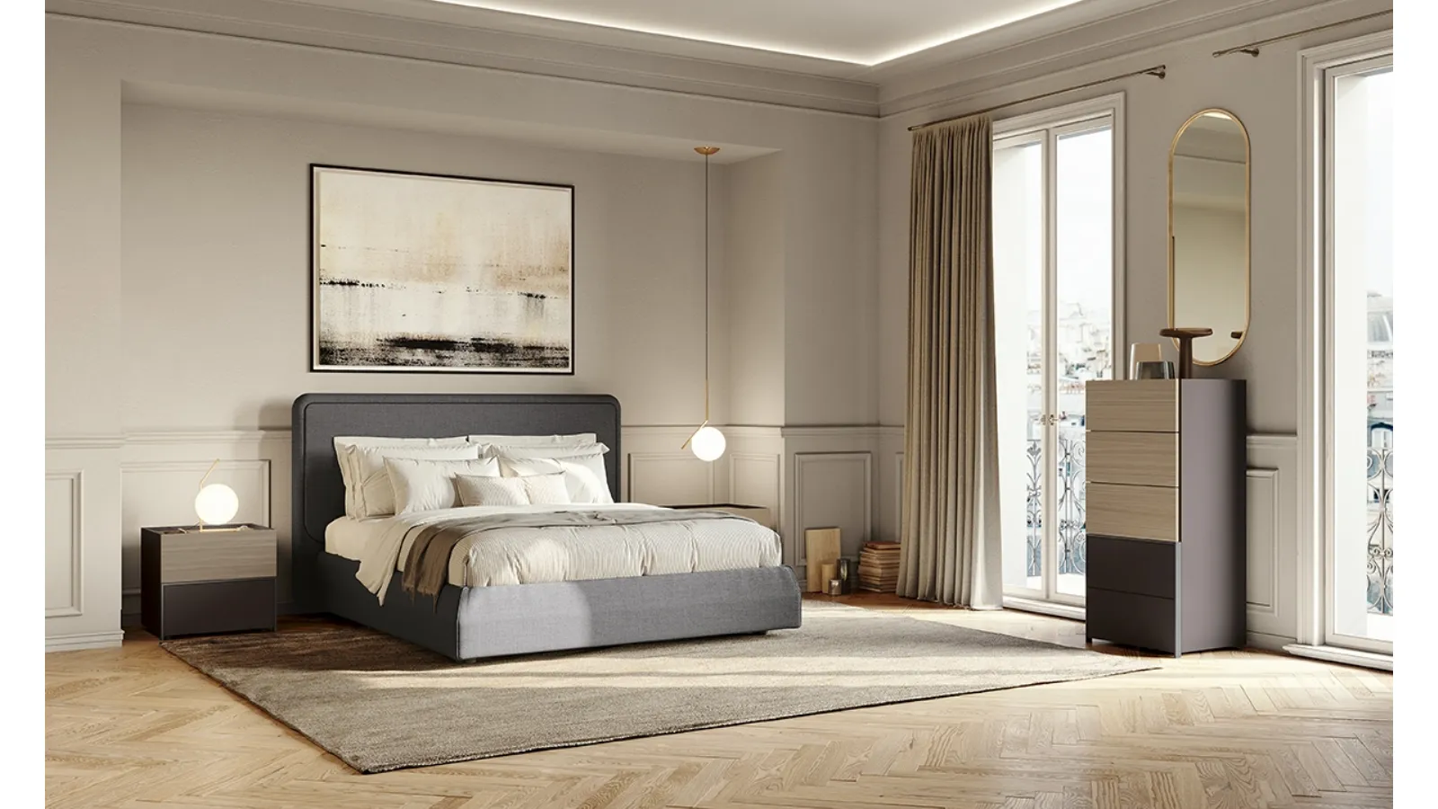 Letto in tessuto Opus di Febal Casa