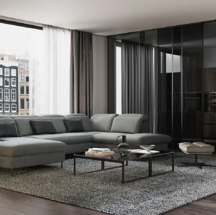 Divano con penisola Brickell di Febal Casa