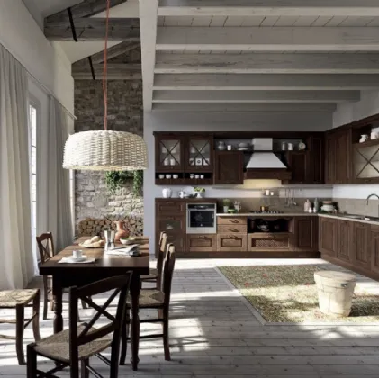 Cucina Classica Bellagio angolare in Frassino tinto Noce di Aran