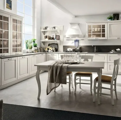 Cucina Classica angolare in legno laccato Bolgheri 04 di Stosa