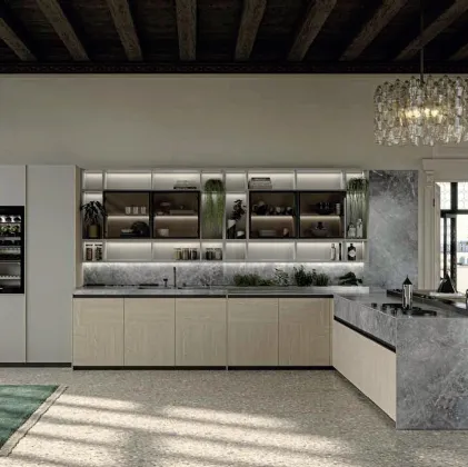 Cucina Design con penisola Loggia In 02 di Zampieri Cucine
