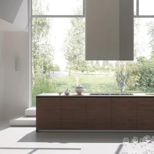 Cucina Design D12 e D23 in Vetro bronzato e Rovere di Doimo Cucine