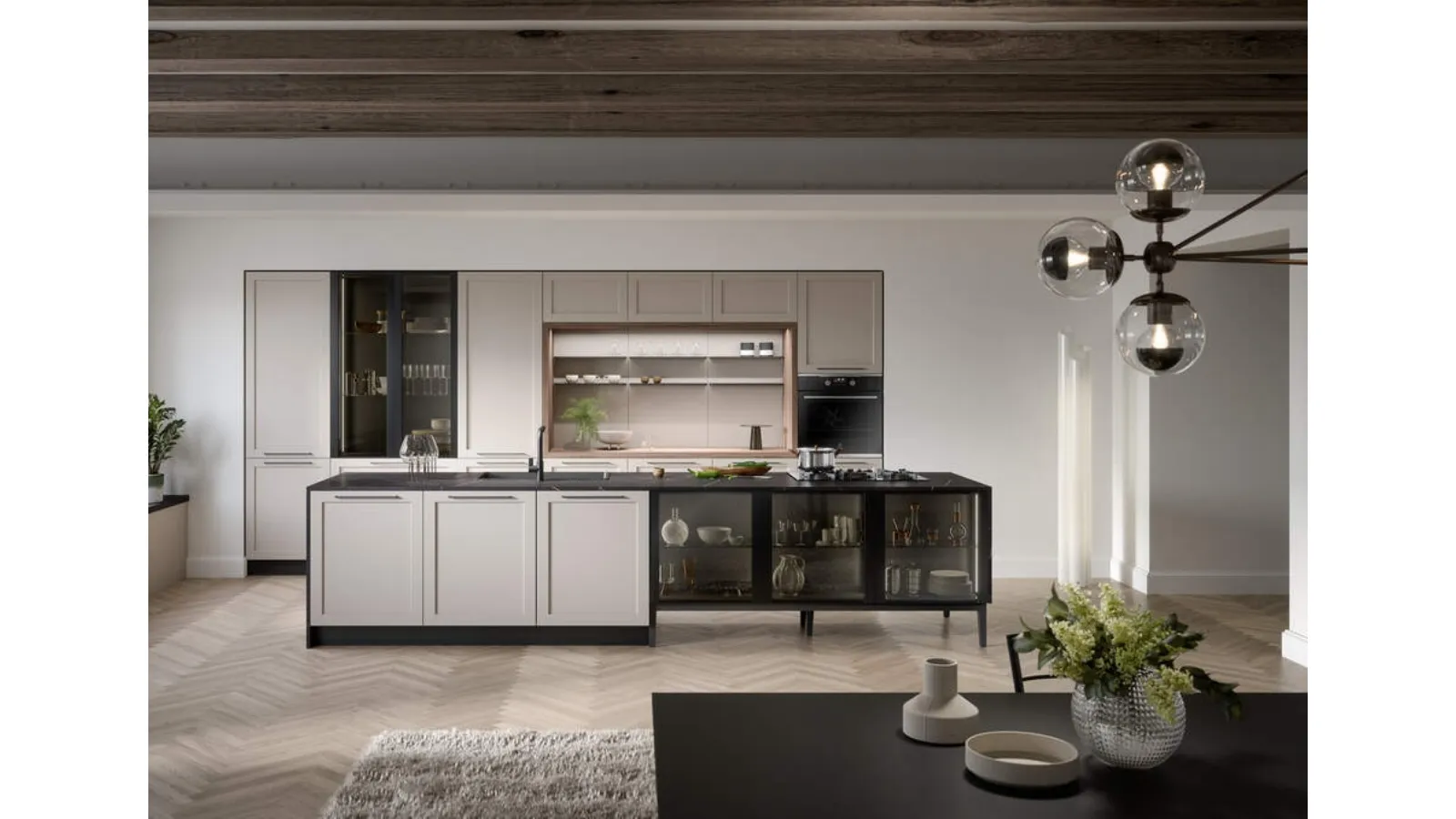 Cucina Moderna con isola Clio Composizione 03 di Prima Cucine