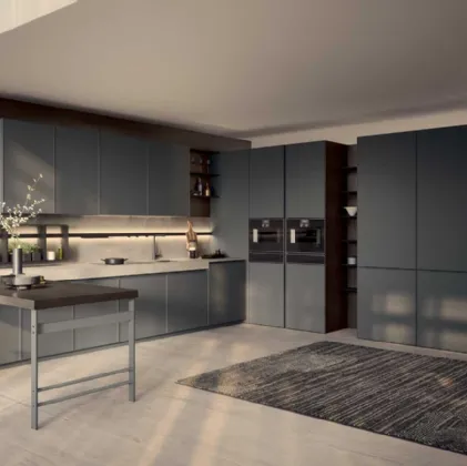 Cucina Moderna Coco Light angolare con penisola di Dibiesse