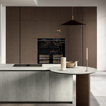 Cucina Moderna con penisola Glass 2|0 06 di Arredo3