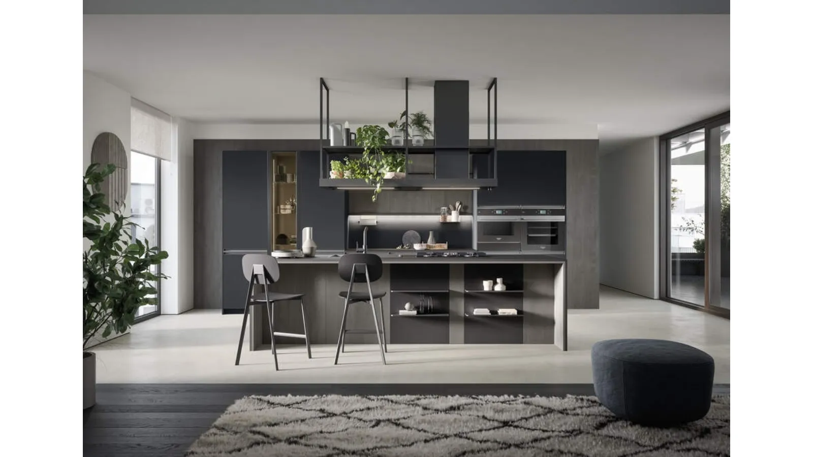 Cucina Moderna con isola Hera Composizione 06 di Prima Cucine