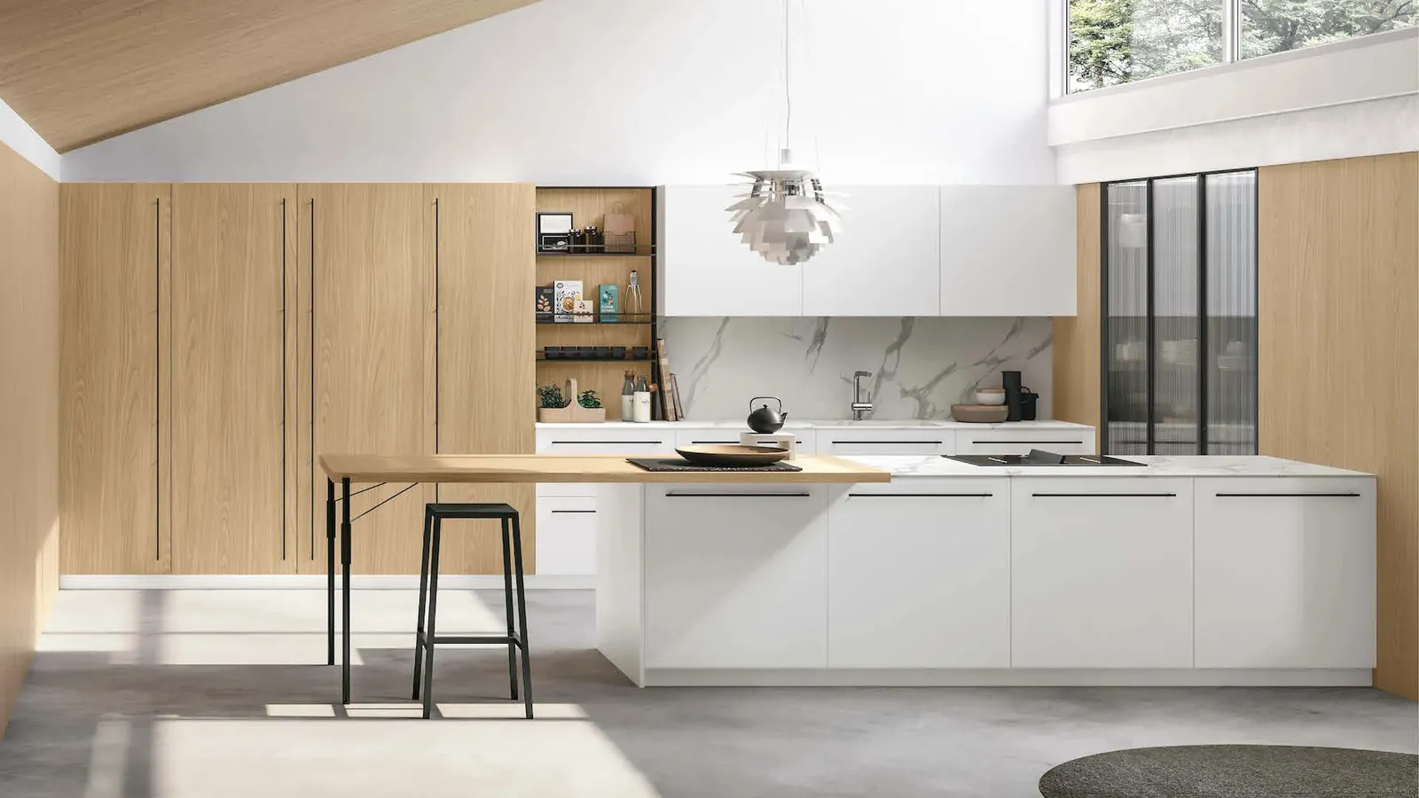 Cucina Moderna con penisola Metropolis 05 di Stosa