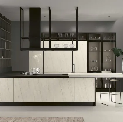 Cucina Moderna con penisola Modula Line 05 di Febal Casa