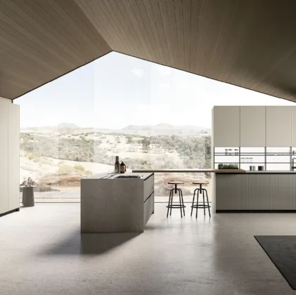 Cucina Moderna Origina Anta Telaio Alluminio 02 di Febal Casa