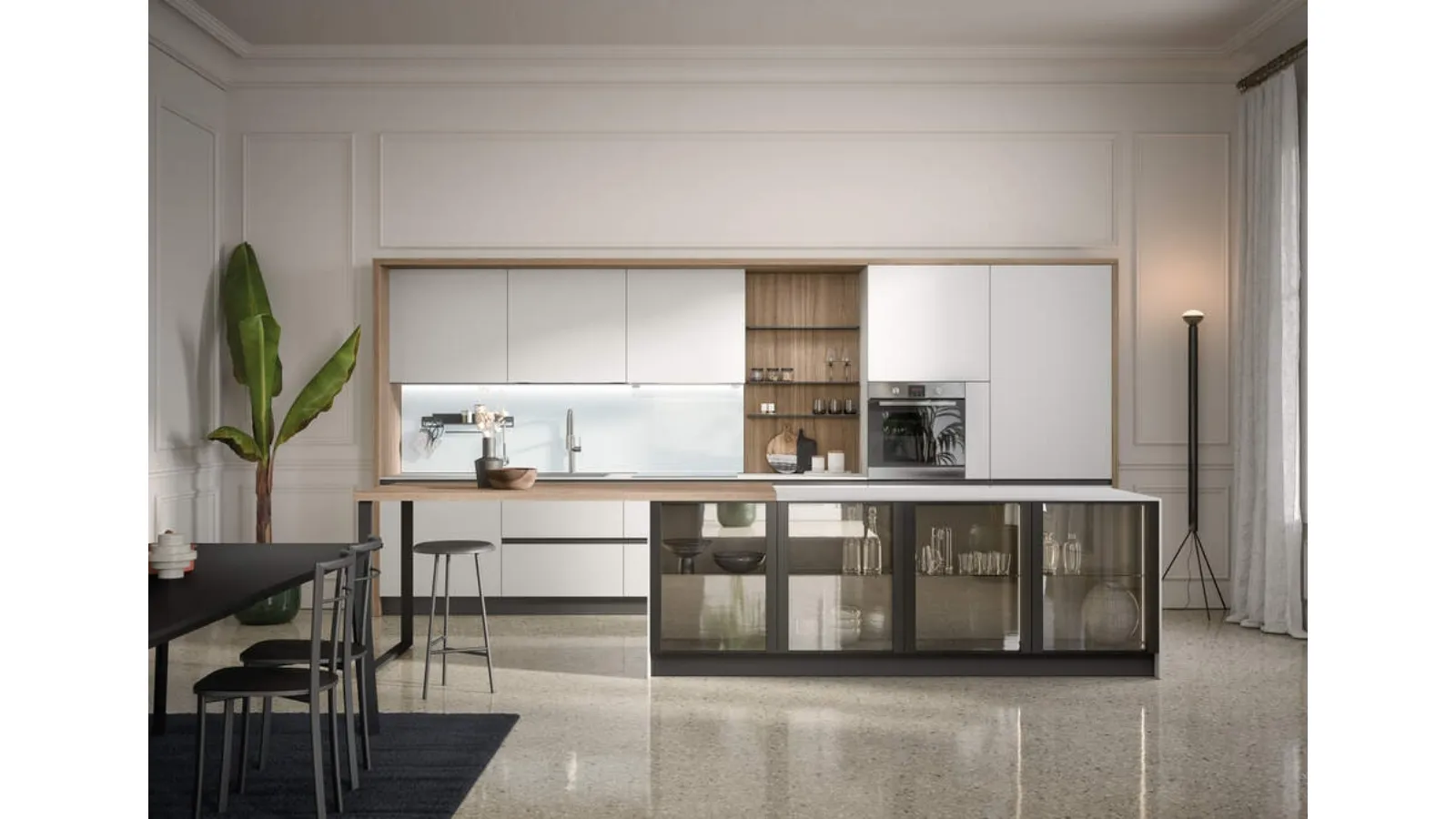 Cucina Moderna con isola Zoe Composizione 05 di Prima Cucine