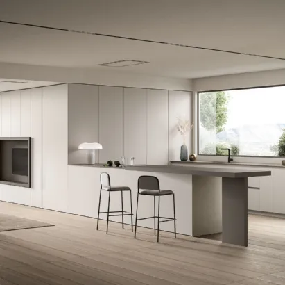Cucina su misura con penisola Origina Anta Square 02 di Febal Casa