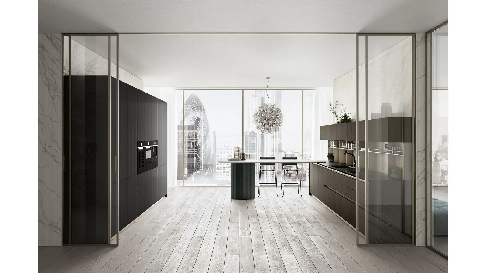 Cucina su misura Origina Anta Telaio Alluminio 04 di Febal Casa